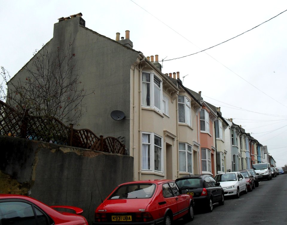 Housing on Belton Road, Round Hill, Brighton (January 2011)