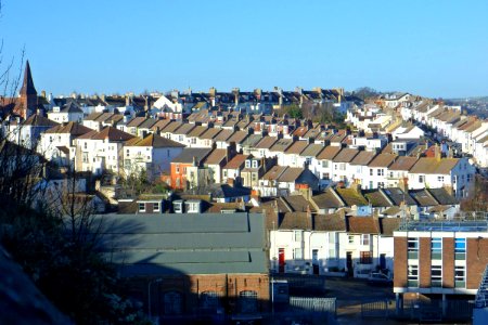 Housing in Prestonville, Brighton (December 2013, seen from Howard Place)