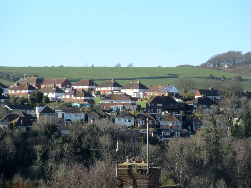 Housing of North Moulsecoomb seen from Moulsecoomb Way, Moulsecoomb (March 2017)