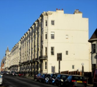 Housing on East side of Holland Road, Hove (January 2017)
