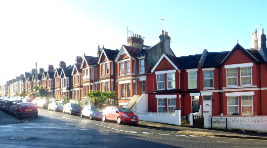 Housing at De Montfort Road-Franklin Road junction, Brighton (January 2014)