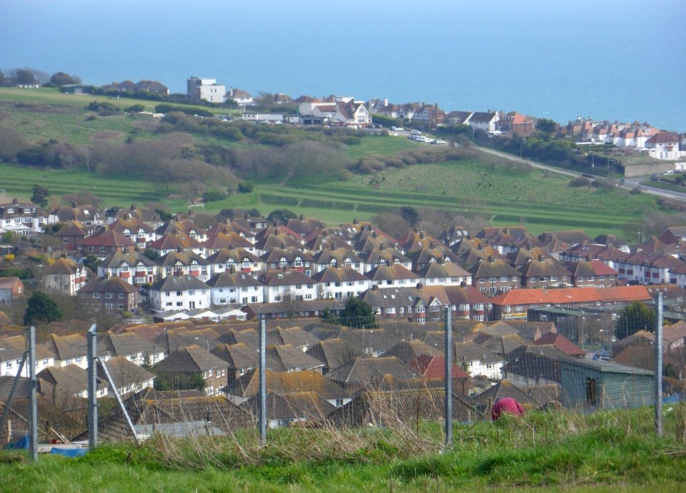 Housing in Reading Road and Peel Road areas of Whitehawk, Brighton (April 2013)