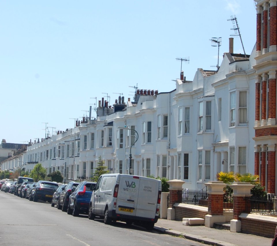 Housing on West side of Osborne Villas, Hove (May 2020)