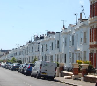 Housing on West side of Osborne Villas, Hove (May 2020)