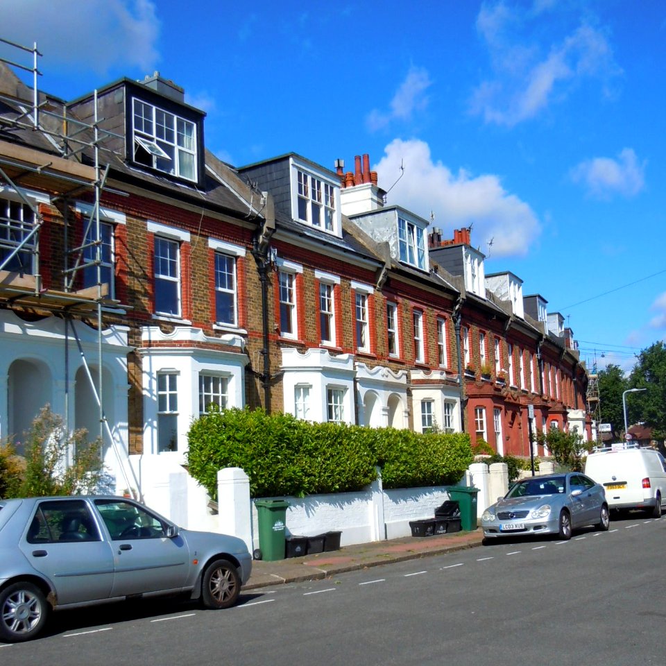 Housing on West side of Inwood Crescent, Prestonville, Brighton (August 2014)