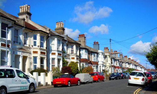 Housing on Southwest side of Compton Road, Prestonville, Brighton (August 2014)