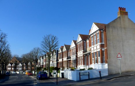 Housing at junction of Queens Park Terrace and Queens Park Rise, Queens Park, Brighton (April 2013)