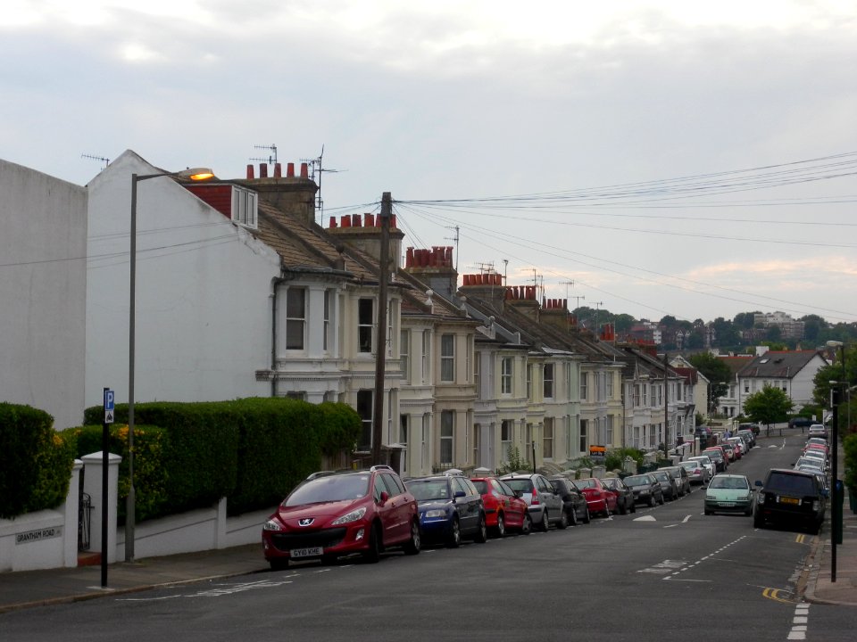 Housing on South side of Grantham Road, Brighton (August 2013)