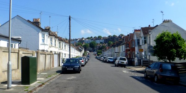 Housing on North side of Gordon Road, Brighton (August 2013)