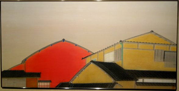 Houses in Kyoto by Gyoshu Hayami, 1927, color on paper - National Museum of Modern Art, Tokyo - DSC06647