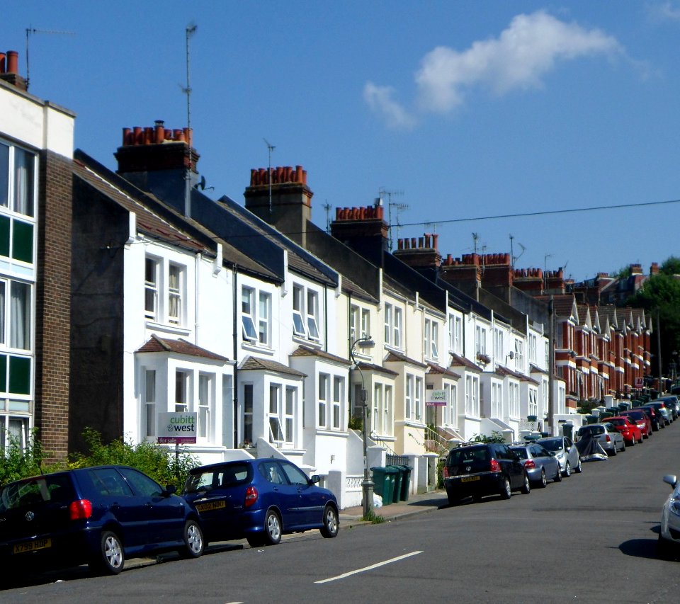 Housing on North side of Herbert Road, Brighton (August 2013)