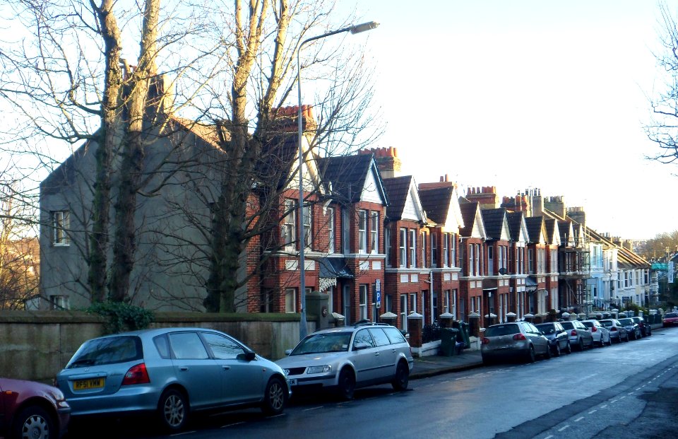 Housing on Northeast side of Dyke Road Drive, Brighton (December 2013)