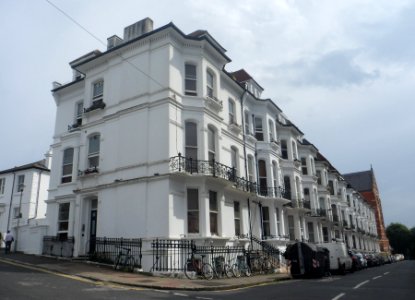 Housing on East side of St Michael's Place, Montpelier, Brighton (July 2014)