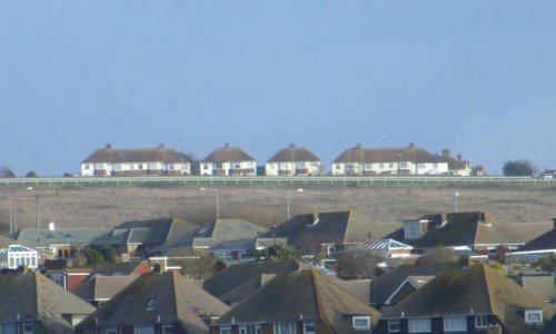 Housing at Hillview Road, Woodingdean (December 2013, seen from Whitehawk Hill)