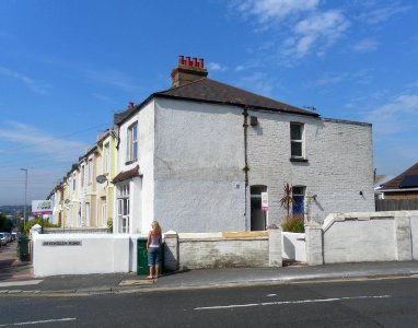 Housing at junction of Bevendean Road and Bear Road, Brighton (August 2013)