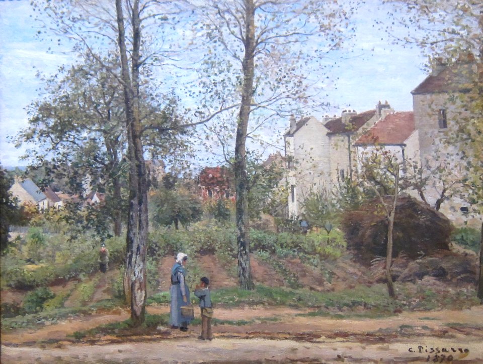 Houses at Bougival (Autumn) by Camille Pissarro, 1870