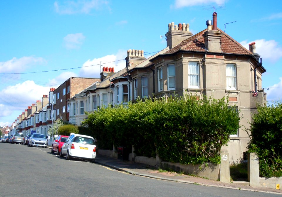 Housing on Northeast side of Compton Road, Prestonville, Brighton (August 2014)