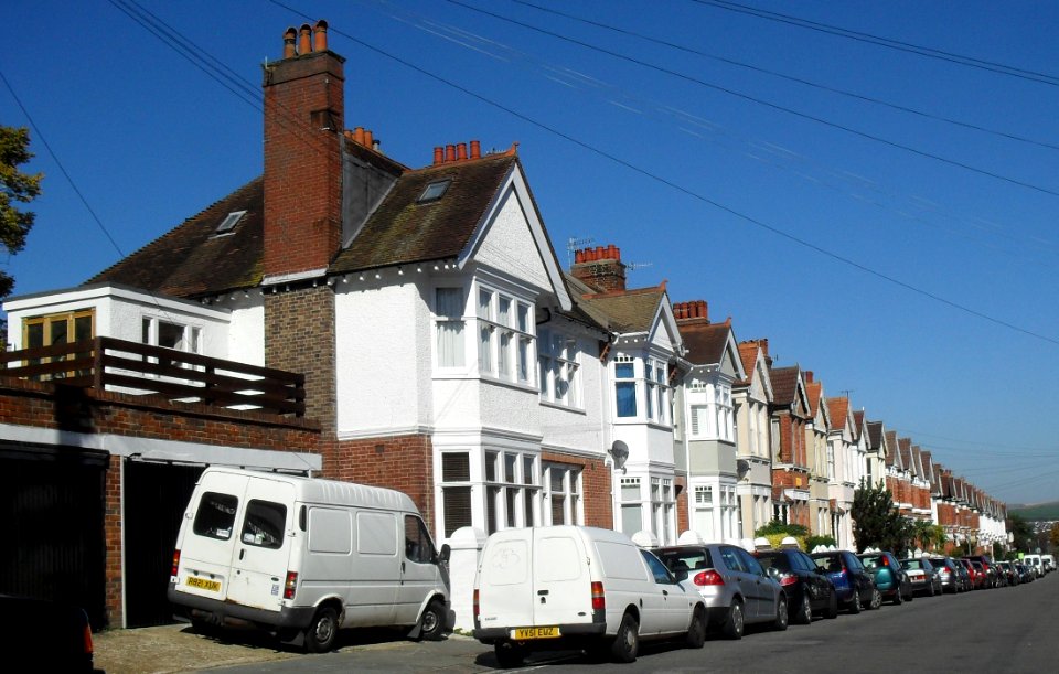 Housing on West side of Tivoli Crescent, Preston Village, Brighton (October 2010)