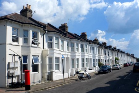 Housing on Exeter Street, Prestonville, Brighton (August 2013)