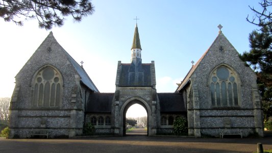 Hove Cemetery Chapel, Old Shoreham Road, Hove (December 2016) (1)