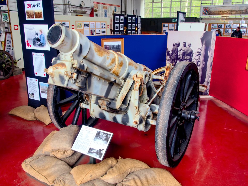 Houwitser 155mm Krupp sFH02 Model 1902, Gunfire museum Brasschaat