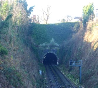 Hove Tunnel seen from New England Road, Brighton (December 2013)