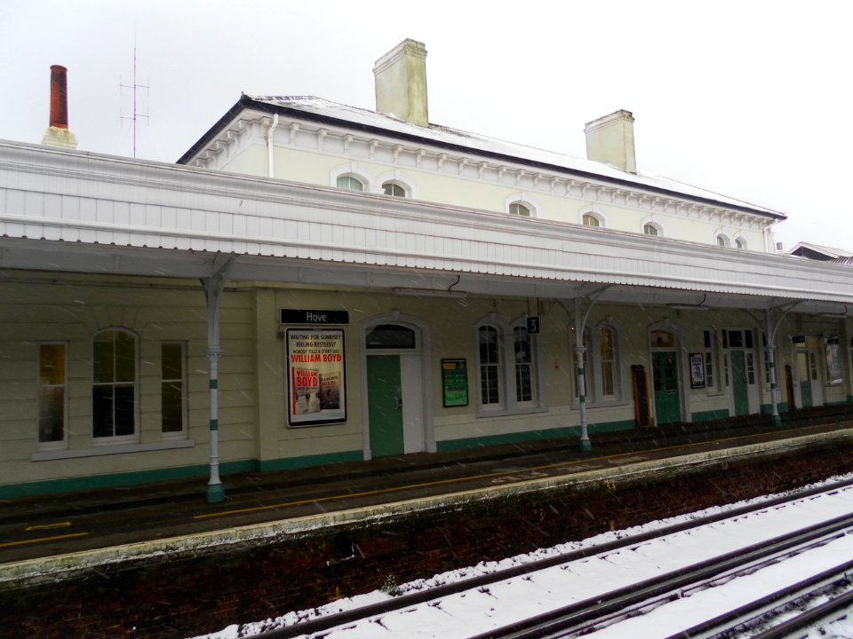 Hove Railway Station, Goldstone Villas, Hove (January 2013) (Southward view from Platform)