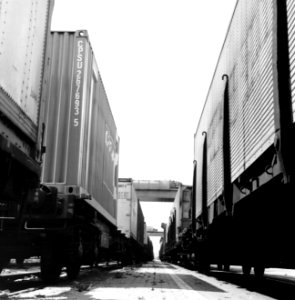 HUA-171661-Afbeelding van containertreinen in de Margriethaven te Rotterdam
