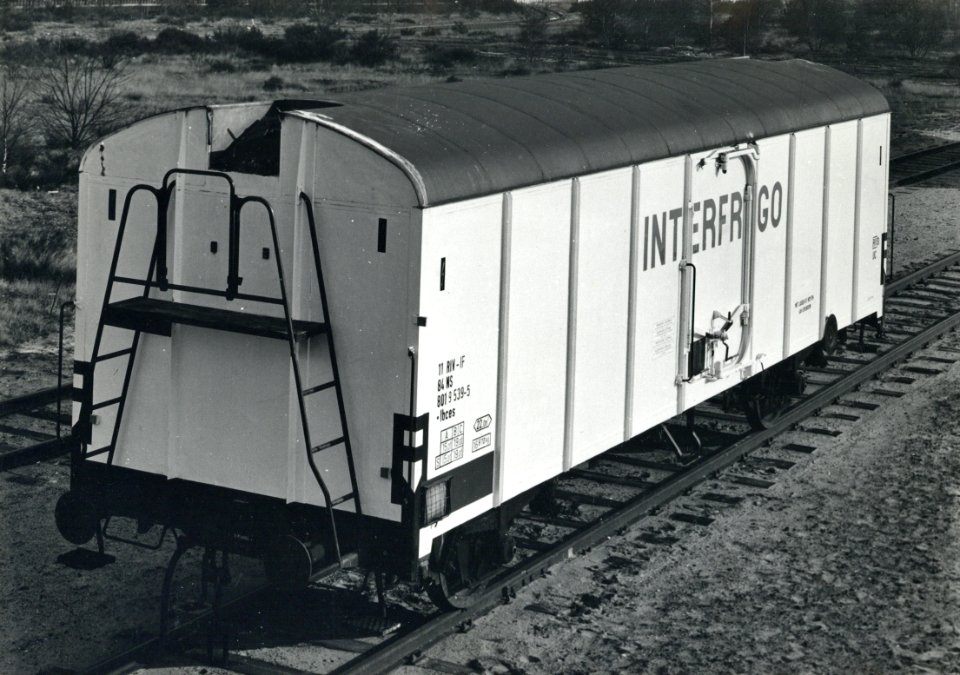 HUA-170922-Afbeelding van de koelwagen nr. 11 84 801 9 539-5(type Ibces) van N.S. - Interfrigo op het terrein van de Hoofdwerkplaats te Amersfoort