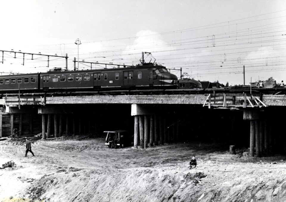 HUA-169178-Gezicht op de in aanbouw zijnde Daalsetunnel te Utrecht