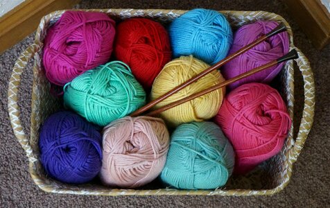 Yarn bright colors fiber photo