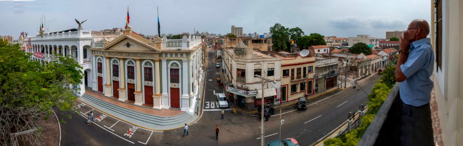 Hugo Velasquez in the bell tower of the Cathedral of Maracaibo