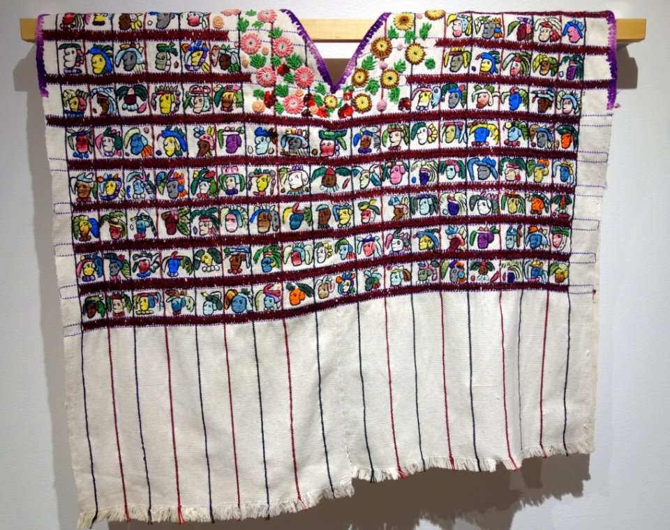 Huipil, Tz'utujil Maya, Santiago Atitlan, view 1, late 20th to early 21st century, cotton and acrylic - Textile Museum of Canada - DSC01421