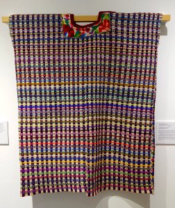 Huipil, Tz'utujil Maya, Santiago Atitlan, mid 20th century, cotton and synthetic - Textile Museum of Canada - DSC01223