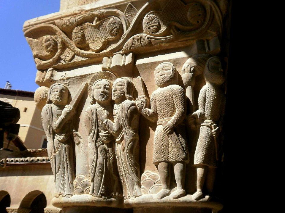 Huesca - Monasterio de San Pedro el Viejo, claustro, capiteles 18