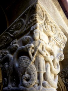 Huesca - Monasterio de San Pedro el Viejo, claustro, capiteles 41