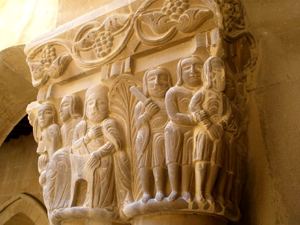 Huesca - Monasterio de San Pedro el Viejo, claustro, capiteles 03