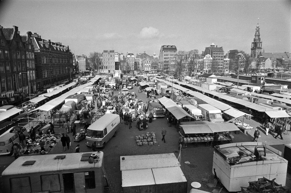 Huidige markt op het Waterlooplein, Bestanddeelnr 929-0650