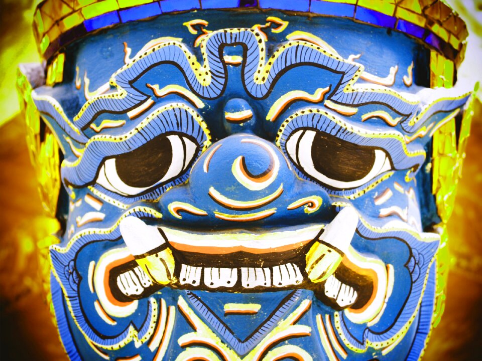 Bangkok blue buddhism