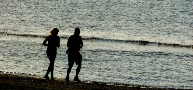 Morning sea runner photo