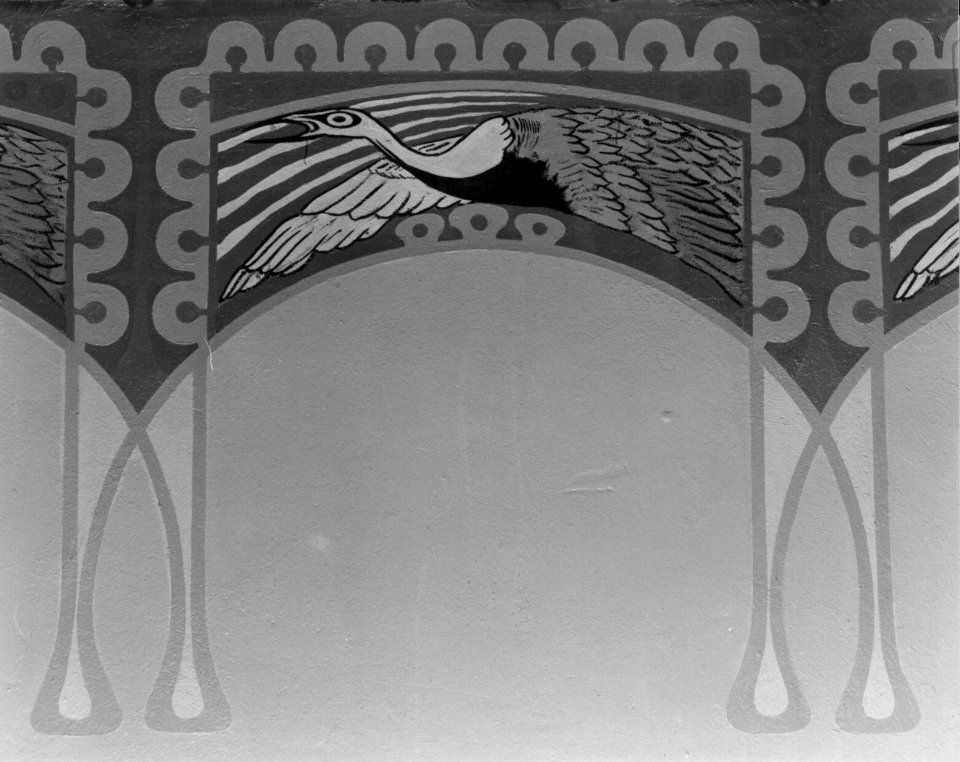 HUA-154004-Detail van de muurschildering van de stationsrestauratie van het NS station Haarlem te Haarlem
