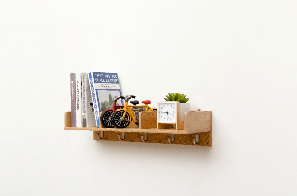 Wall mount bookshelf racks