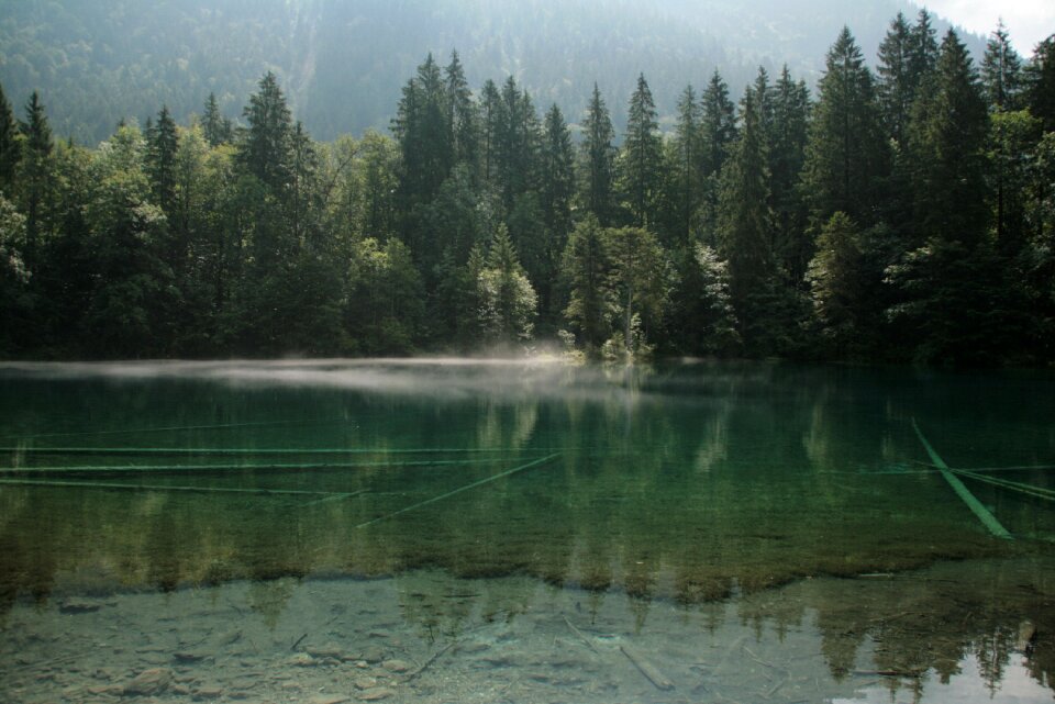 Fog mirroring water