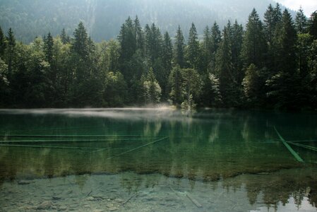 Fog mirroring water