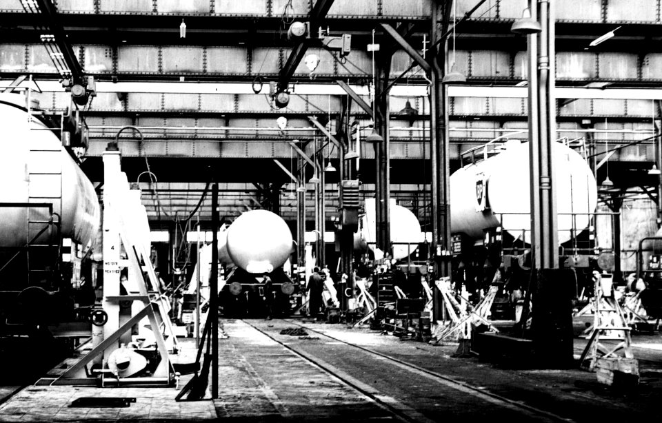 HUA-159334-Interieur van de hoofdwerkplaats van de NS te Amersfoort