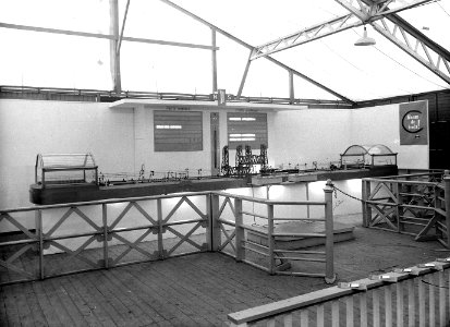 HUA-164114-Afbeelding van de testmaquette van de N.S. op een beurs of tentoonstelling te Emmen