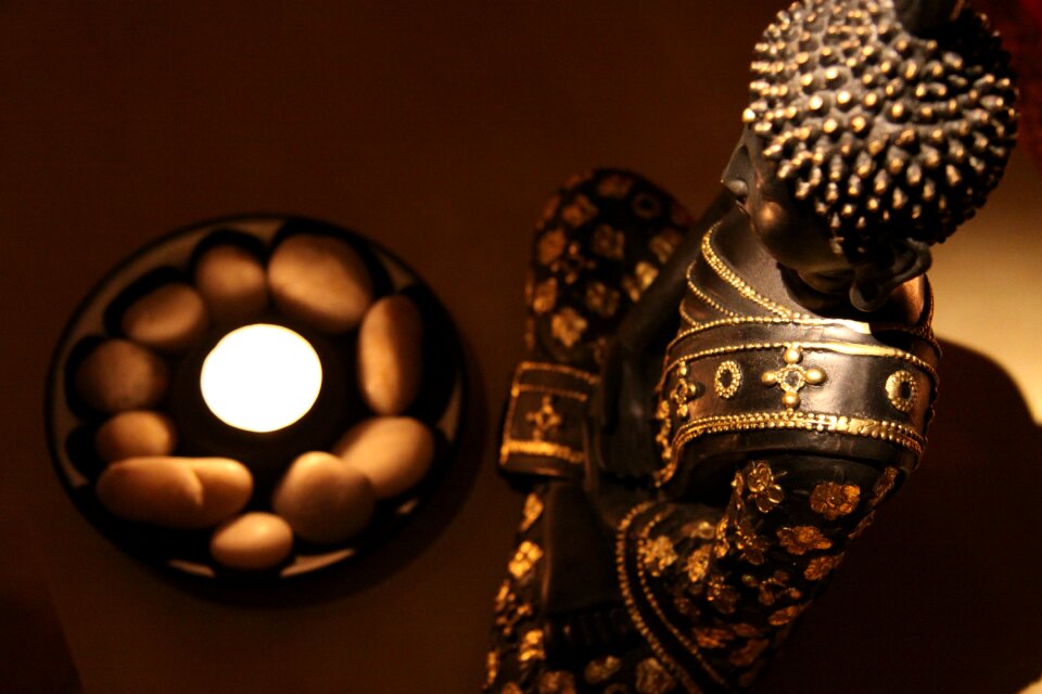 Buddha candle relaxation