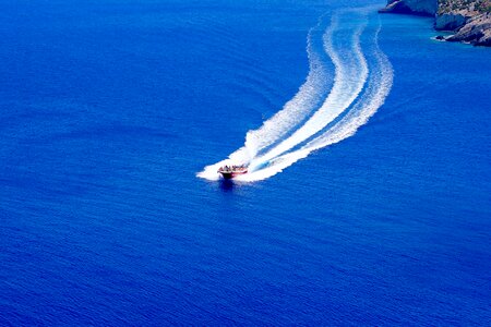 Zakynthos greece blue boat