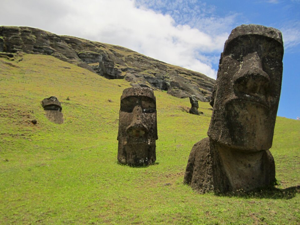 Easter island face moai