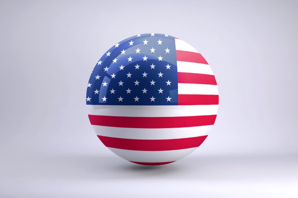 Flag sphere america flag
